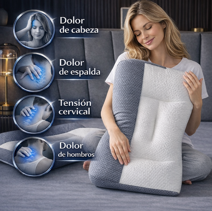 Almohada ergonómica  Lunara3D™  El descanso inteligente para tu cuello